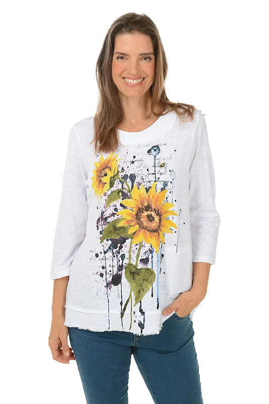 Price Break Cameo Mineral Wash Frayed Tunic