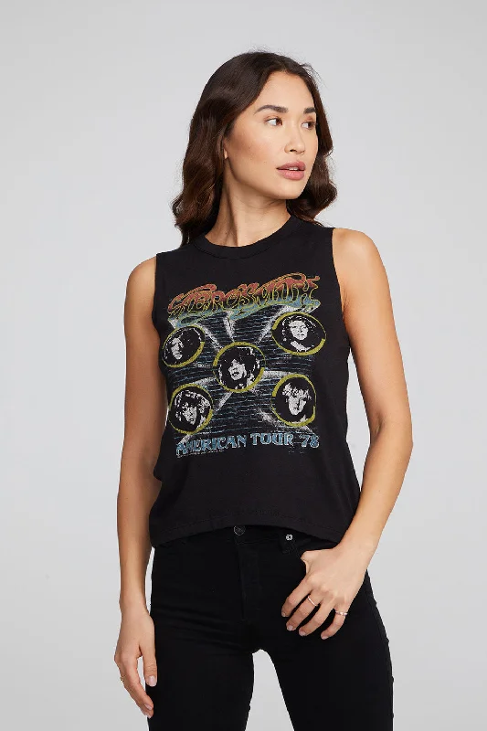 Exclusive Savings Aerosmith American Tour Muscle Crop