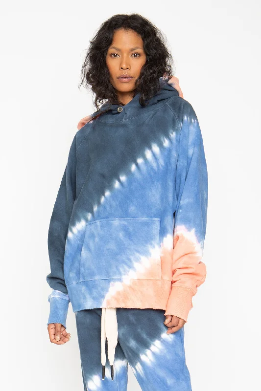 Big Savings Tie Dye Fleece Front Pocket Hoodie
